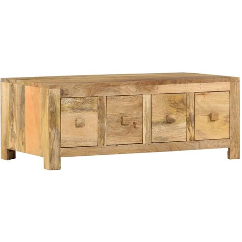  Klubska mizica s 4 predali 90x50x35 cm trden mangov les Cene
