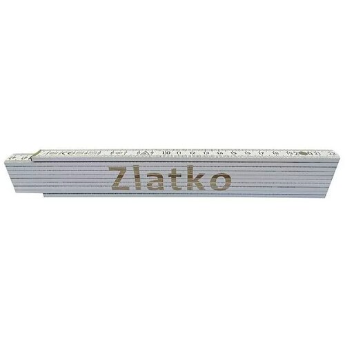HEKA Zložljiv meter Heka (napis: Zlatko, bele barve, 2 m) Slike