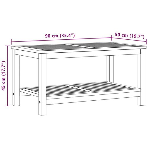  Bocni stol Prirodna nafta 90 x 50 x 45 cm Čvrsto drvo akacije - 90 x 50 x 45 cm Svijetli bagrem Slike