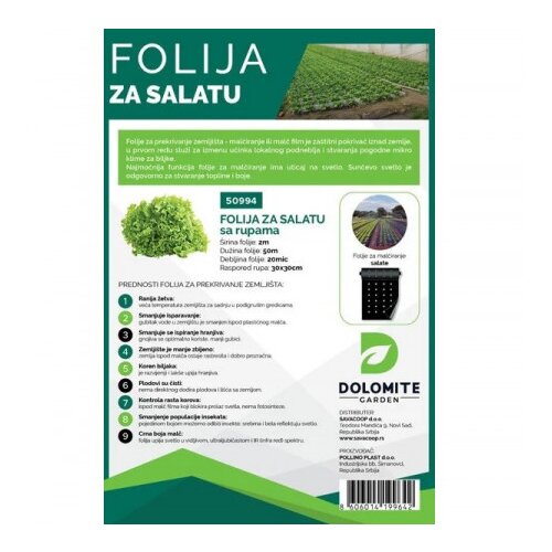 Dolomite Malč folija za salatu 2.5m x 50m 20mic 25x25cm Cene