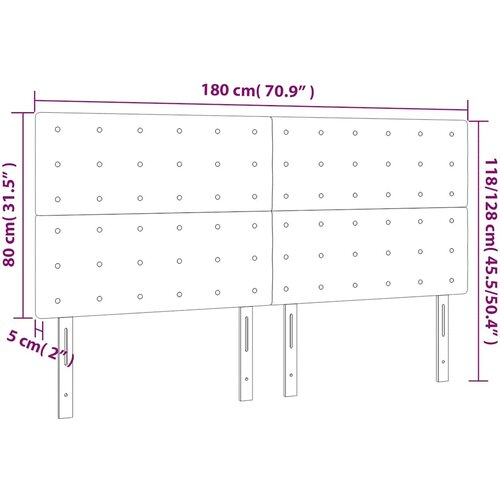  Uzglavlje tamnozeleno 180x5x118/128 cm bar&amp;scaron;unasto Slike