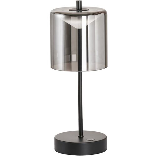 Fischer & Honsel Črno-siva LED zatemnitvena namizna svetilka (višina 34,5 cm) Riva – Cene