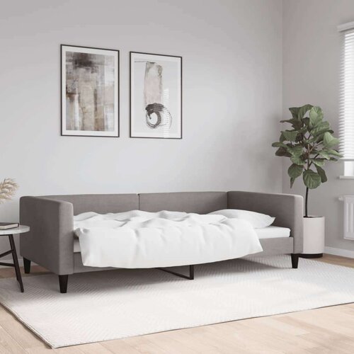  Dnevni krevet smeđesivi 100 x 200 cm od tkanine Slike