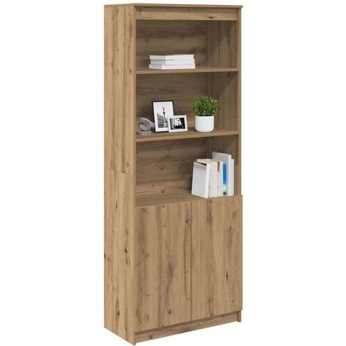 VidaXL Visoka komoda artisan hrast 70x35x180 cm od konstruiranog drva Slike