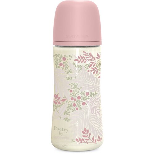 Suavinex Poetry SX Pro Physiological L steklenička za dojenčke 6 m+ Dense Flow - Pink 360 ml Cene