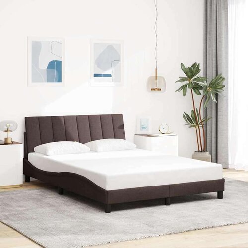  Posteljni okvir brez vzmetnice temno rjav 120x200 cm blago, (21792210) Cene