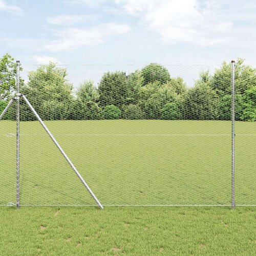 VidaXL Heksagonalna ograda Pocinčani čelik 10000 x 0.05 x 150 cm Slike