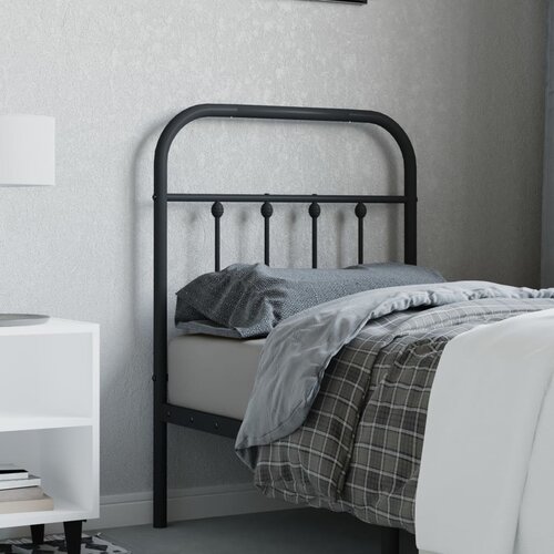 VidaXL Metalno uzglavlje crno 75 cm Slike