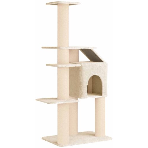 vidaXL Mačje drvo s sisalnim postoljima za grebanje Krem 183 cm - Krem Cijene