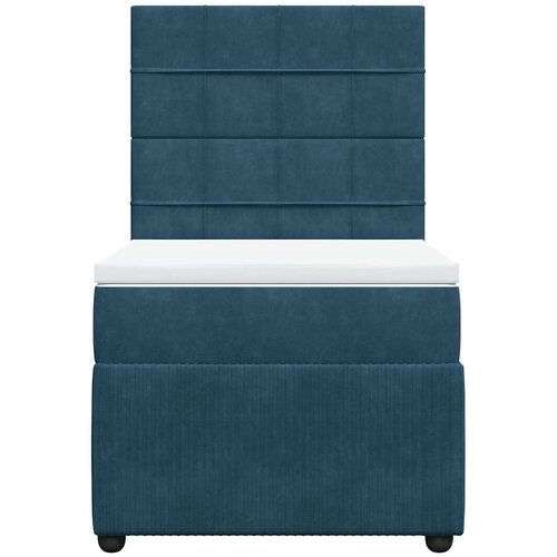 Box spring krevet s madracem plavi 100x200 cm bar&amp;scaron;unasti Slike