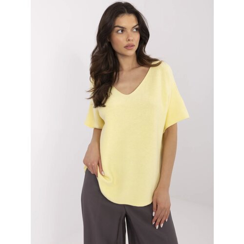 Italy Moda Sweater-MO-SW-0702.36-light yellow Cene