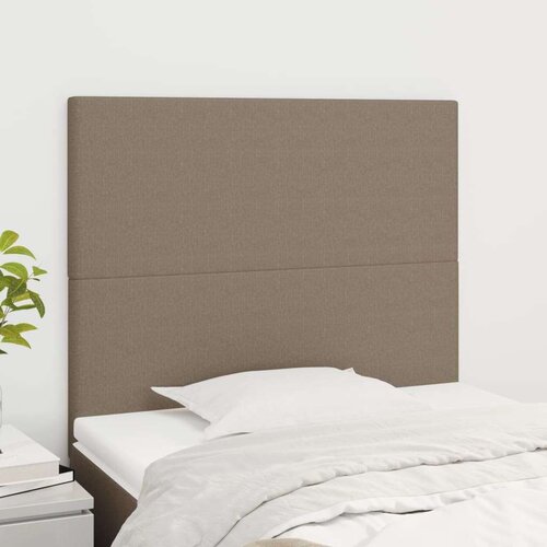  Posteljno vzglavje 2 kosa taupe 80x5x78/88 cm blago, (20952189) Slike