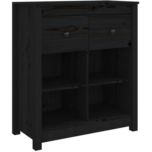 Maison Chic Komoda - Predalnik črna 70x35x80 cm trdna borovina, (21715806) Slike