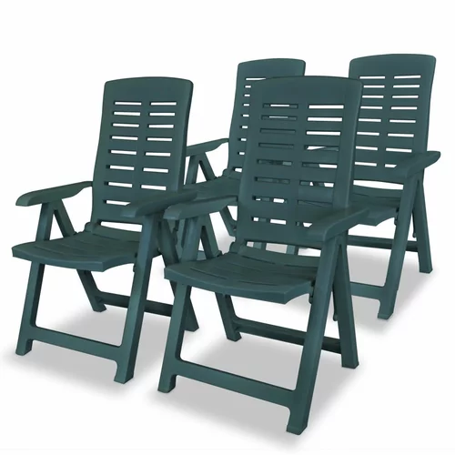  Podesive vrtne stolice 4 kom plastične zelene