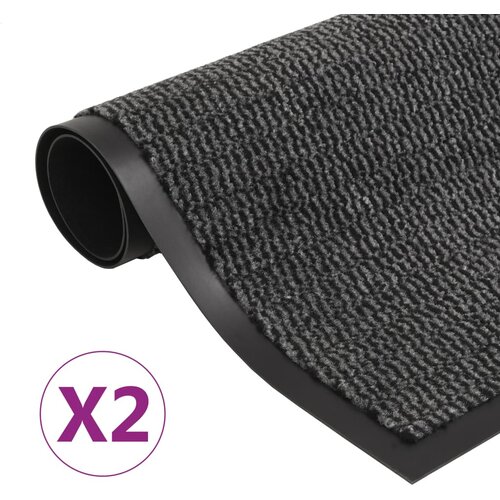  Otirači za pra&scaron;inu 2 kom pravokutni čupavi 40 x 60 cm antracit Cijene