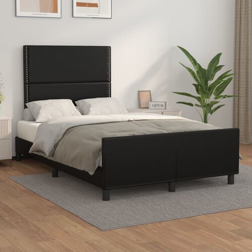  Okvir za krevet s uzglavljem crni 120 x 200 cm od umjetne kože Cijene