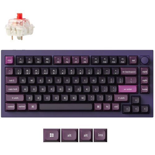KEYCHRON Q1 Max QMK/VIA Brezžična Mehanska Tipkovnica, Bluetooth / 2.4 GHz, Red Linear Switch, US Layout, Q1M-V1, (21733268) Slike