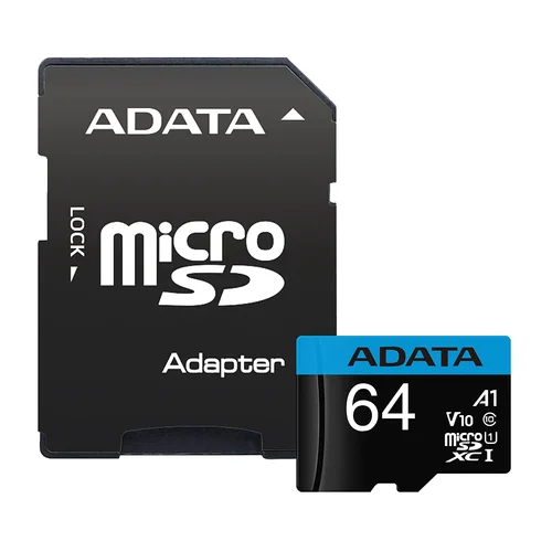 Adata UHS-I MicroSDXC 64GB class 10 + adapter AUSDX64GUICL10A1-RA1 memorijska kartica