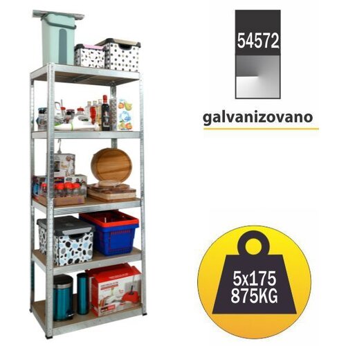SmartStorage Polica metal medijapan 180x90x35cm 5X175kg Cene