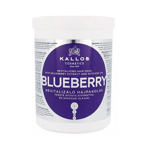 Kallos Cosmetics blueberry obnovitvena maska za suhe in poškodovane lase 1000 ml