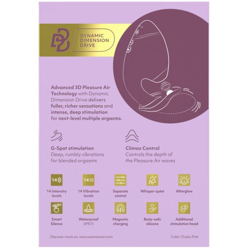 Womanizer Next Duo - 2u1 G-točka vibrator (roza) Slike