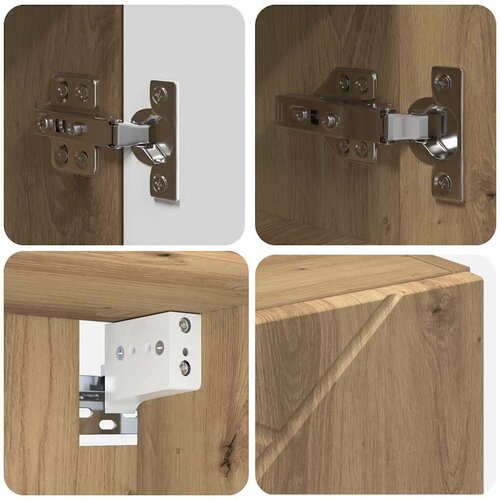 vidaXL Ogledalna omara artisan hrast 59 x 17 x 55 cm Konstruiran les Cene