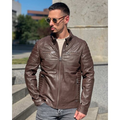 La Force Fashion mu&scaron;ka maze kožna jakna william &ndash; tamno braon Cene