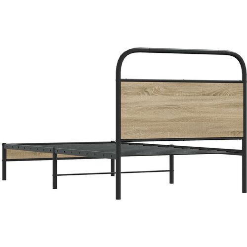 vidaXL Posteljni okvir brez vzmetnice 100x190 cm dim. hrast inž. les Cene