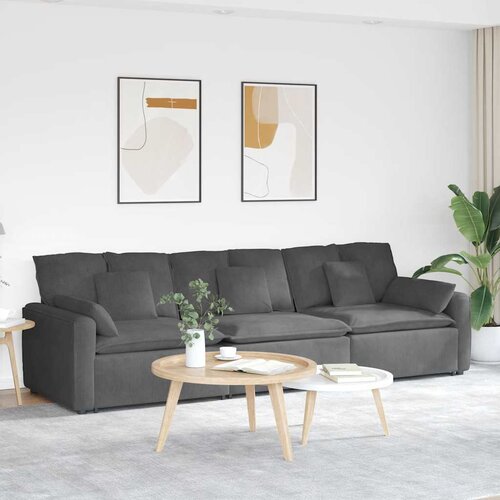  Modularna sofa s jastucima tamno siva Cene