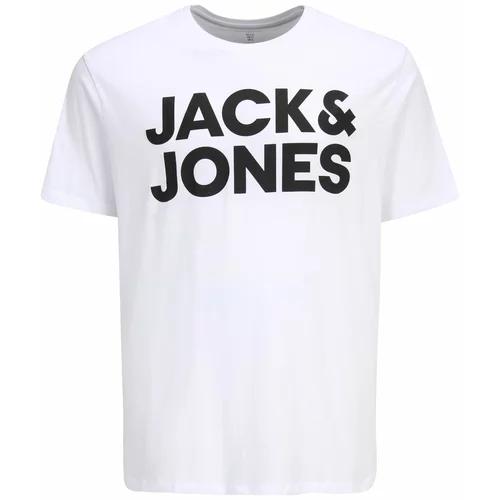 Jack & Jones Plus Majica crna / bijela