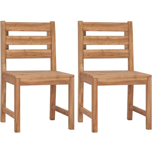  Vrtne stolice 2 kom od masivne tikovine Slike