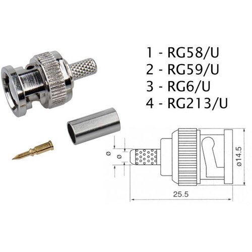 Cabletech BNC konektor RG58U, (20811941) Cene