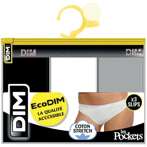 DIM ECO LES POCKETS SLIP 3x - 3 women's trousers - black - grey - white Slike