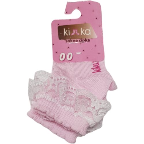 Kika Čarape sa čipkom za bebe, Roza Cene