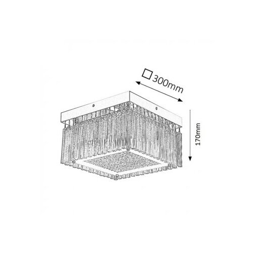 Rabalux marcella plafonjera 30x30x17H, led 18W moderna rasveta Cene