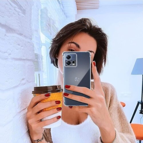  Techsuit Shockproof Clear Silicone prozirna maskica otporna na udarce za Motorola Edge 30 Fusion Slike