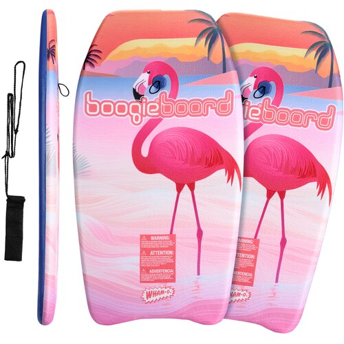 WHAM - O 2-paket 33-palčnih Boogie Board z zapestnim povodcem in Phuzion Core prevleko za vse od 8 let - Flamingo, (22114379) Cene