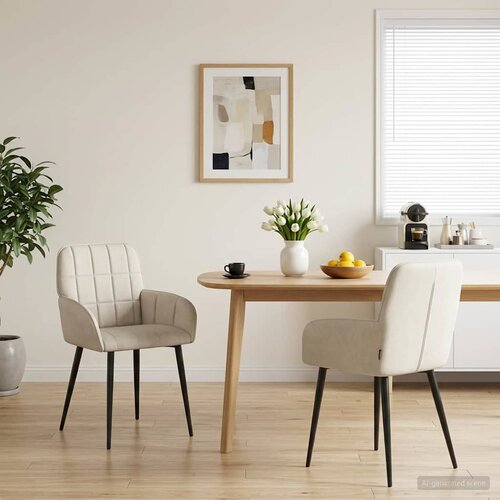  Trpezarijske stolice 2 pcs Bar&scaron;un Krem 57 x 50 x 85 cm Cijene