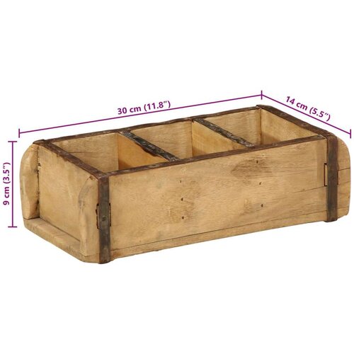  Poslužavnici 4 kom 30x14x9 cm Čvrsto drvo od recikliranih materijala Slike