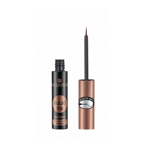 Essence tekoče črtalo - Eyeliner Liquid Ink Waterproof - 02 Ash Brown Slike