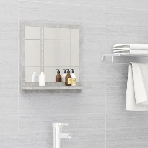 VidaXL Kupaonsko ogledalo siva boja betona 40 x 10,5 x 37 cm iverica Slike