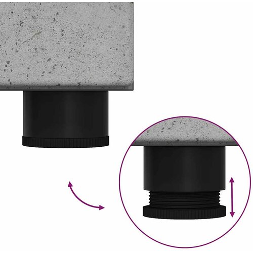  Set namje&amp;scaron;taja za kupaonicu TULUM 3 pcs Betonski sivi Slike