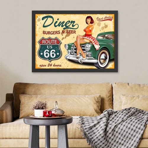 Wallity uramljena slika Diner, 40x55 cm Cene
