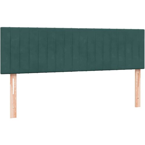 Box Spring krevet s madracem tamno zeleni 160x220 cm bar&amp;scaron;un - Tamnozelena 160 x 220 cm Okomite pruge Slike