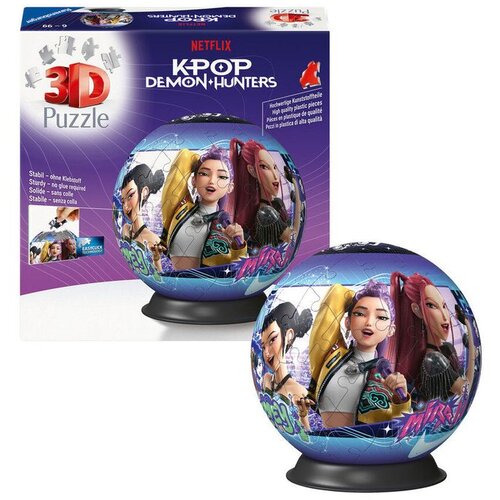 KPop Demon Hunters Ravensburger 3D Puzzle Ball 72 dijela Slike