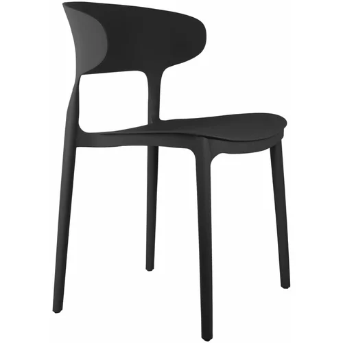 Leitmotiv Crne plastična blagovaonske stolice u setu 4 kom Fain –