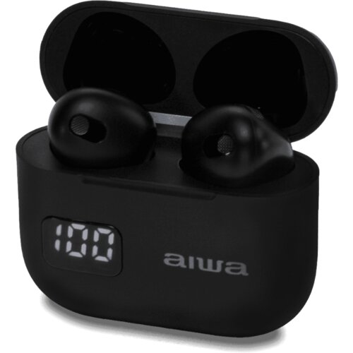 Aiwa slu&amp;scaron;alke tws, led ekran, EBTW-100BK, črne, (21740673) Slike