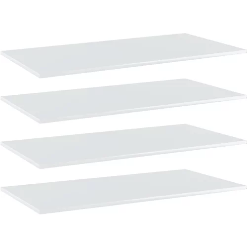 vidaXL Dodatne police za omaro 4 kosi visok sijaj bele 100x50x1,5 cm