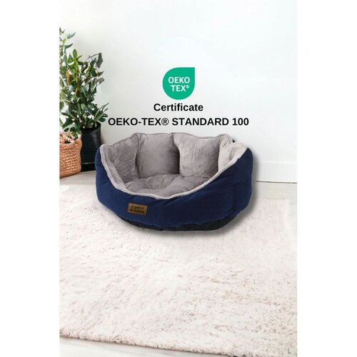 Paws & Whiskers Sprit 80 x 70 - Navy Blue, Grey Navy BlueGrey Pet Bed Cene