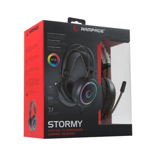 Rampage slušalice sa mikrofonom stormy 7.1 usb crna Cene